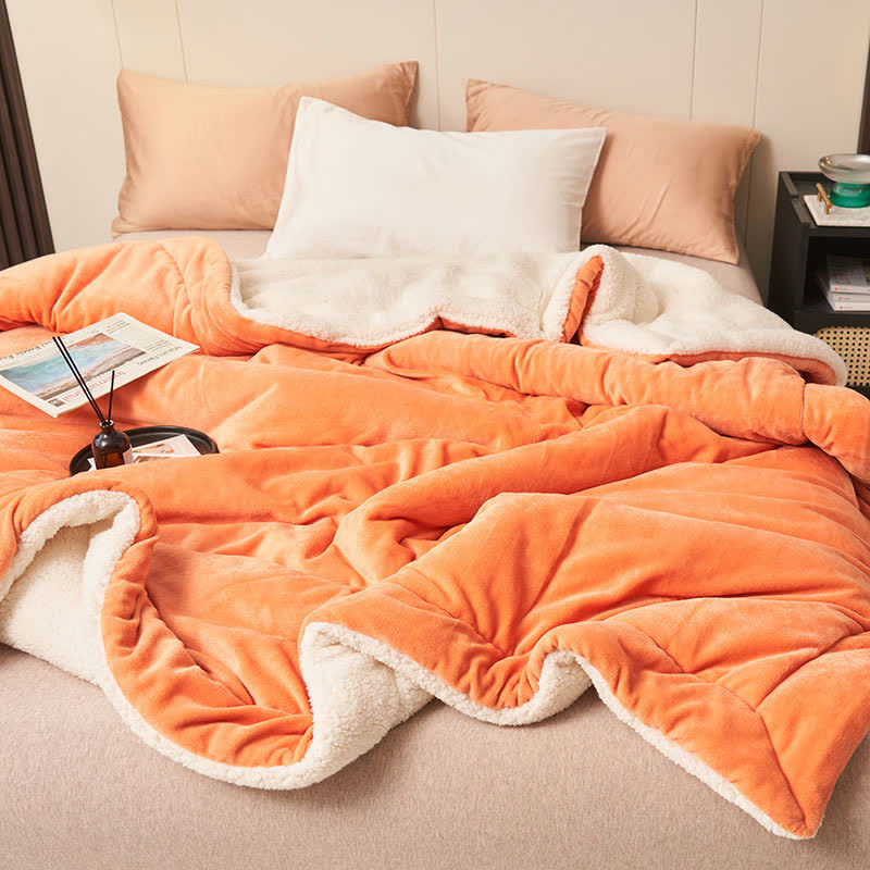 Double Velvet Throw Blanket | Soft Polyester | Full Size 71"W x 79"L