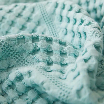 Organic Cotton Waffle Quilt | Eco-Friendly & Moisture Absorbent | Full/Queen Size