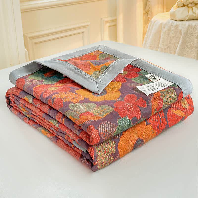 Cotton Floral Reversible Coverlet | Eco-Friendly | Full, Queen, King Sizes