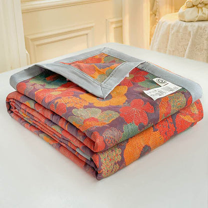Cotton Floral Reversible Coverlet | Eco-Friendly | Full, Queen, King Sizes