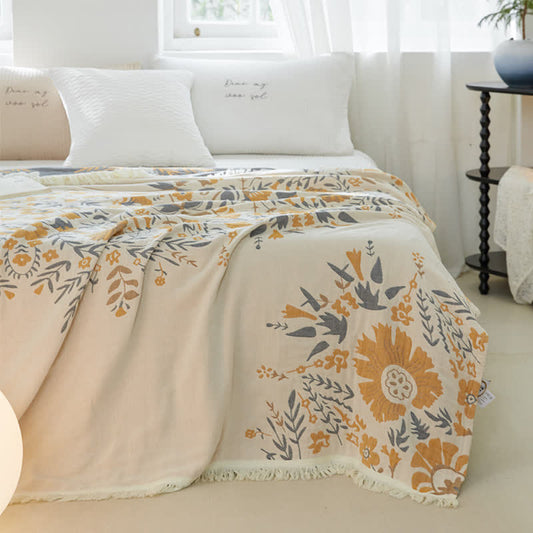 Double-sided Jacquard Floral Quilt | 100% Cotton | Full/Queen Size