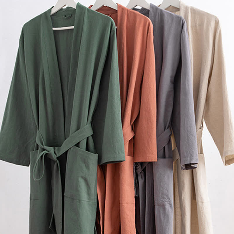 Cotton Bathrobe | Soft & Lightweight | With Pockets