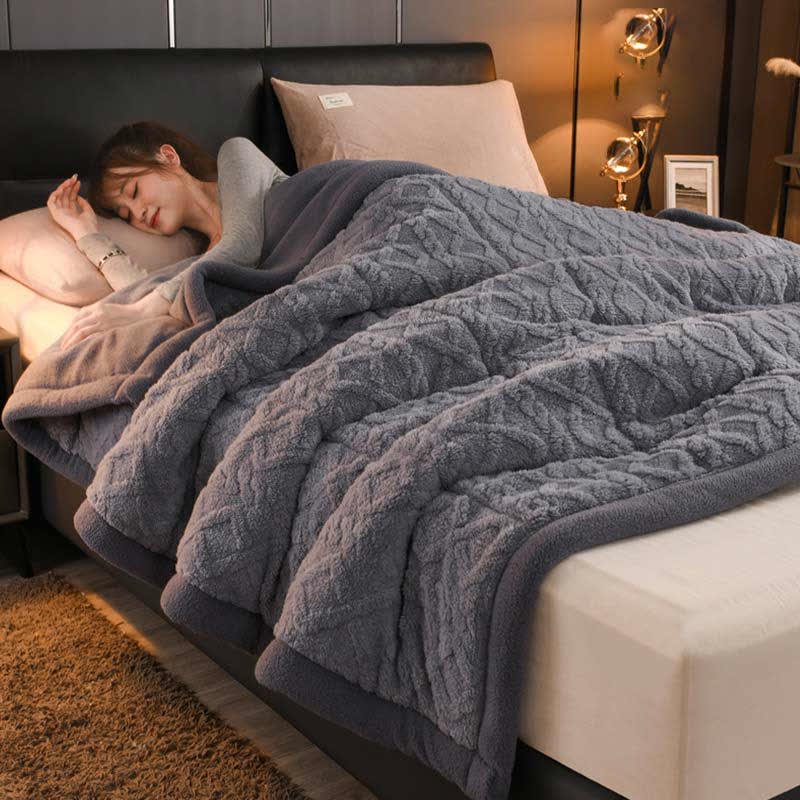 Fleece Throw Blanket | Double-Sided Microfiber Velvet | Full Size 71"x79"