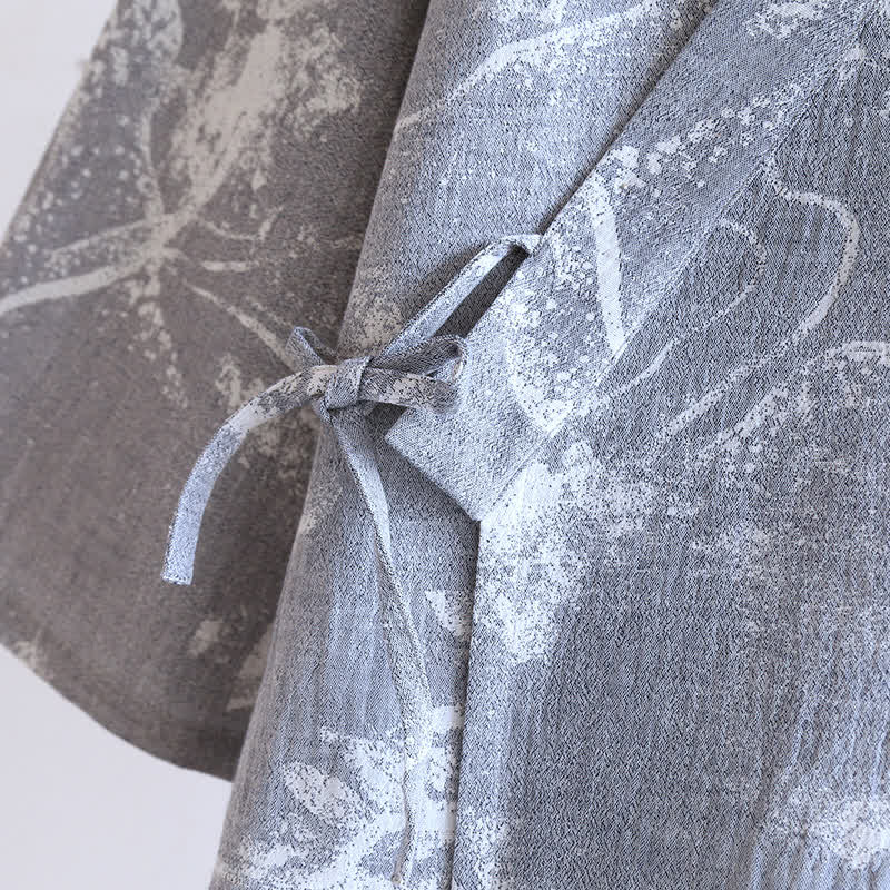Unisex Bathrobe | Pure Cotton | Jacquard Ink Painting Design