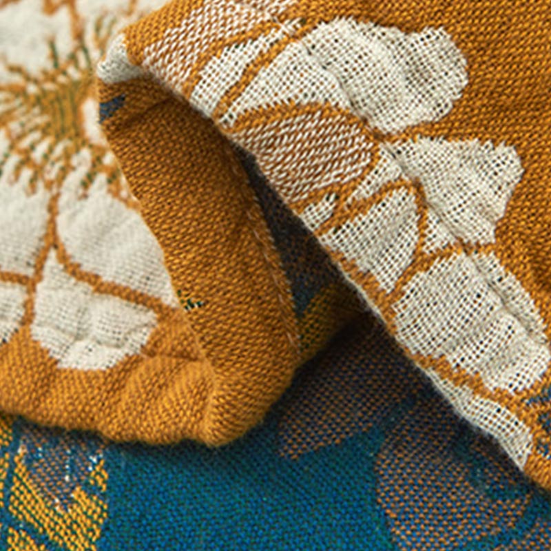 Cotton Pillow Towel Set | Breathable Yellow Gauze | 2 Pieces