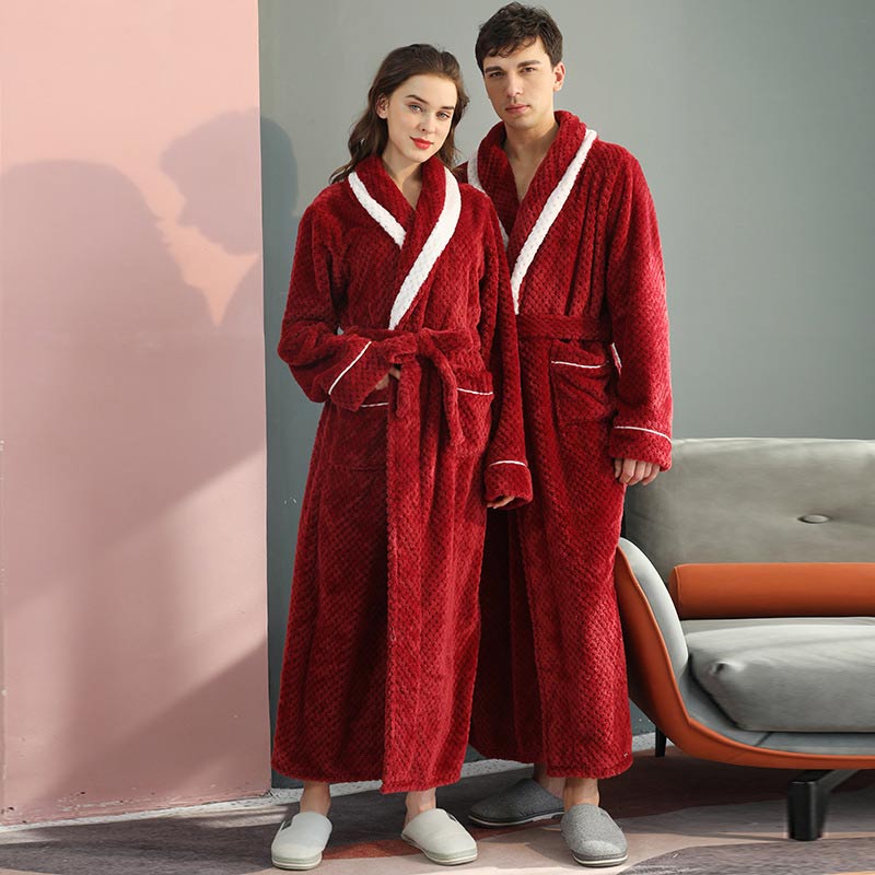 Thick Fleece Bathrobe | Skin-Friendly Material | Playful Prints
