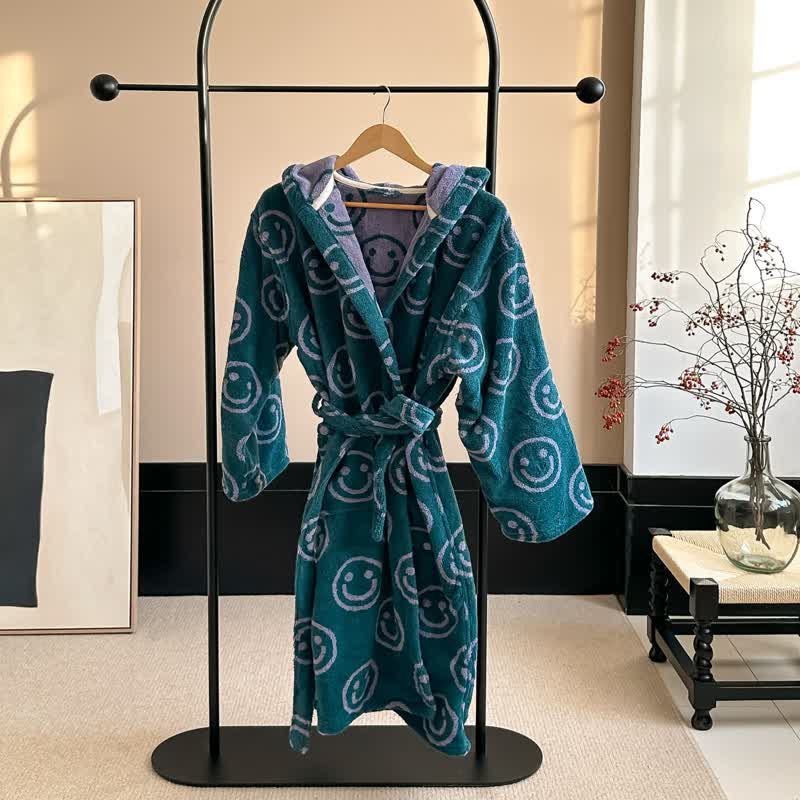 Smiling Face Bathrobe | Luxurious Pure Cotton | Kids & Adults Sizes