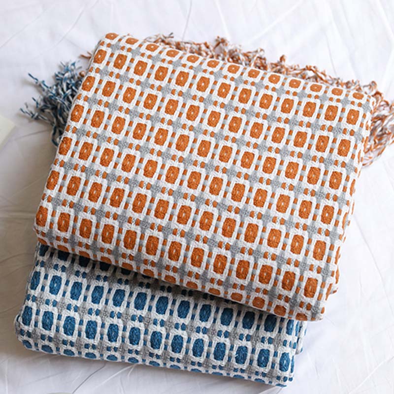 Sofa Blanket | Breathable Acrylic Fiber | Elegant Tassels