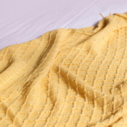 Knitted Prismatic Pattern Blanket | Acrylic Fiber | 127cm x 152cm