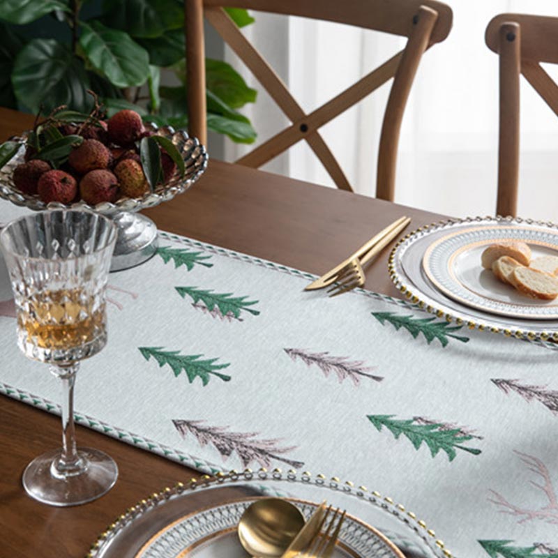 Christmas Tree Table Runner | Polyester | Light Background