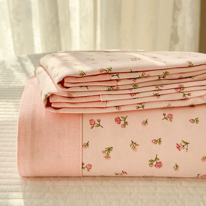 Pure Cotton Coverlet Set | Floral Print | Available in Full, Queen, King Sizes