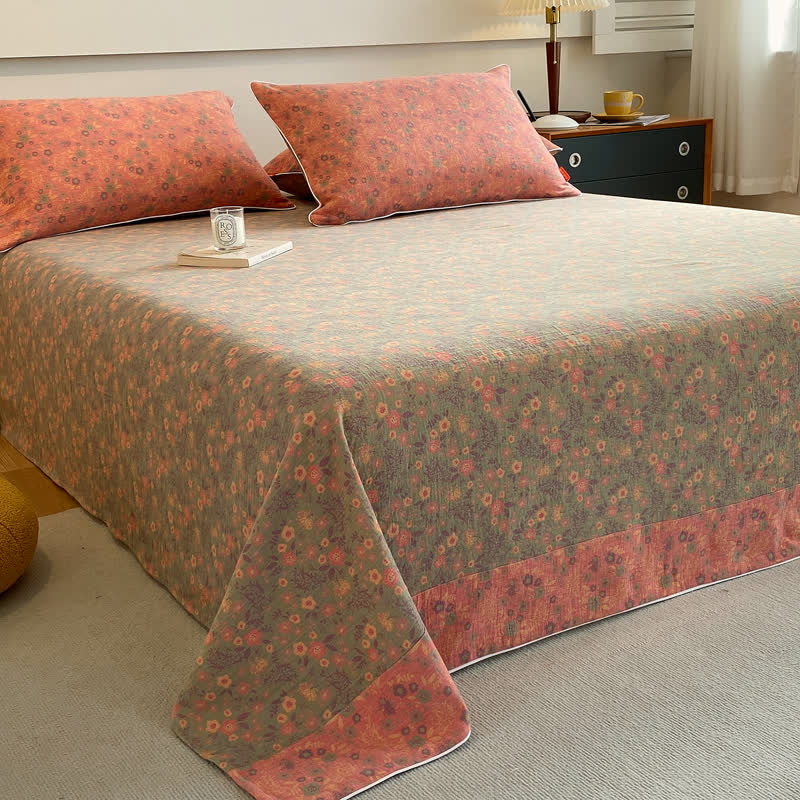 Vintage Floral Coverlet | 100% Organic Cotton | Twin/Full/Queen Options