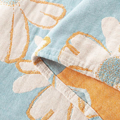 Daisy Printed Reversible Quilt | 100% Organic Cotton | Full/Queen Size