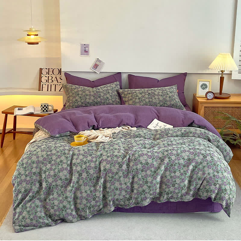 Floral Bedding Set | 100% Organic Cotton | Queen Size