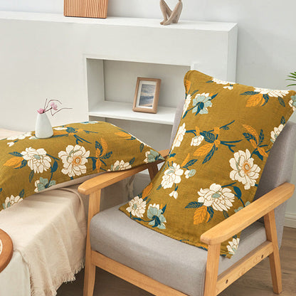 Pillow Towel Set | Cotton | White Flower Pattern | Set of 2