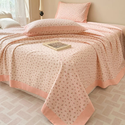 Pure Cotton Coverlet Set | Floral Print | Available in Full, Queen, King Sizes