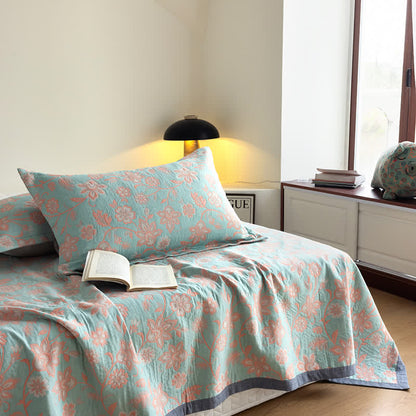 Cotton Gauze Summer Quilt | 100% Organic Cotton | Queen Size with Optional Pillowcases