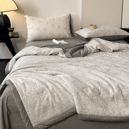 Jacquard Daisy Bedding Set | Cotton Gauze | 4 Pieces