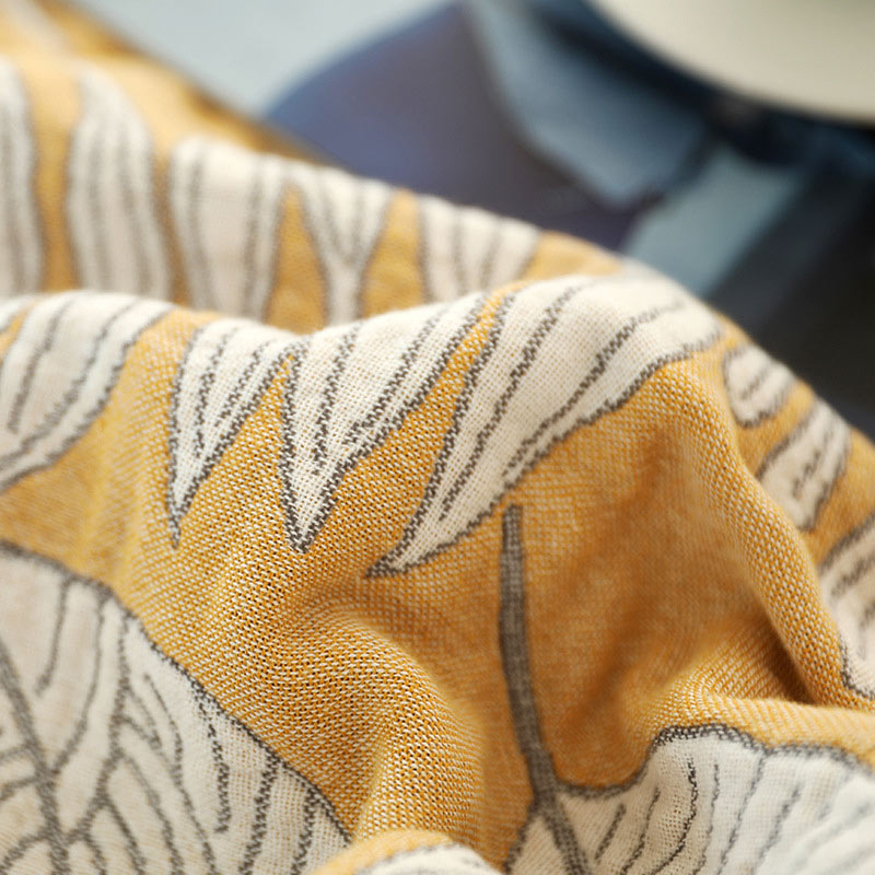 Cotton Gauze Throw Blanket | Reversible Design | 59" x 79"
