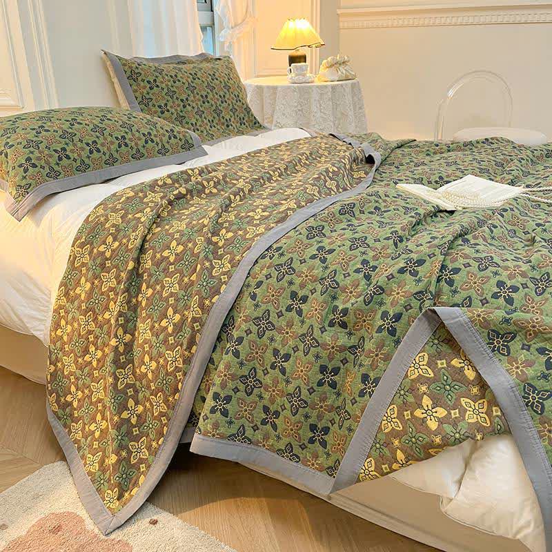 Cotton Quilted Coverlet | Eco-Friendly Pure Cotton | Available in Full, Queen, King Sizes