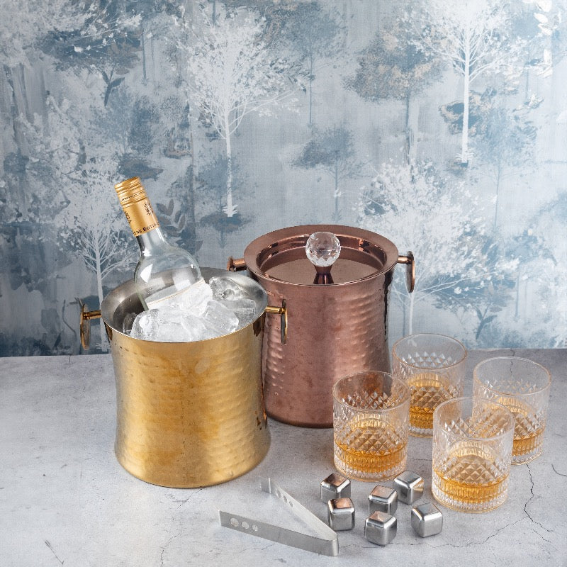 Diamond Ice Bucket | Stainless Steel | Silver