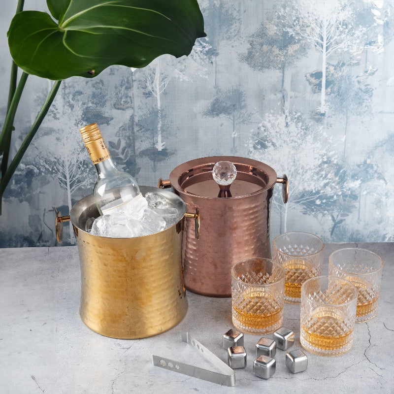 Diamond Ice Bucket | Stainless Steel | Silver