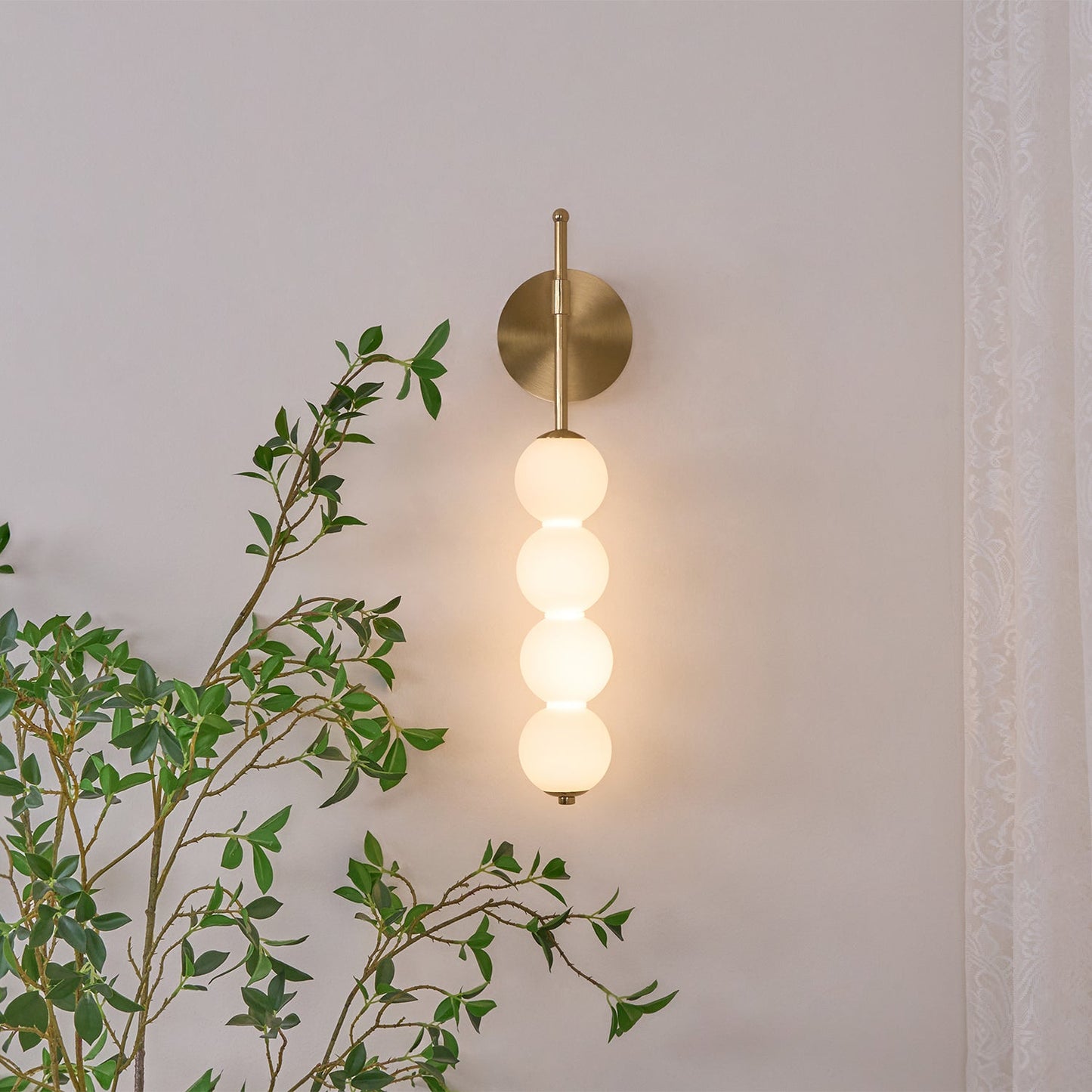 Abacus Wall Lamp | Iron, Metal, Glass | Gold