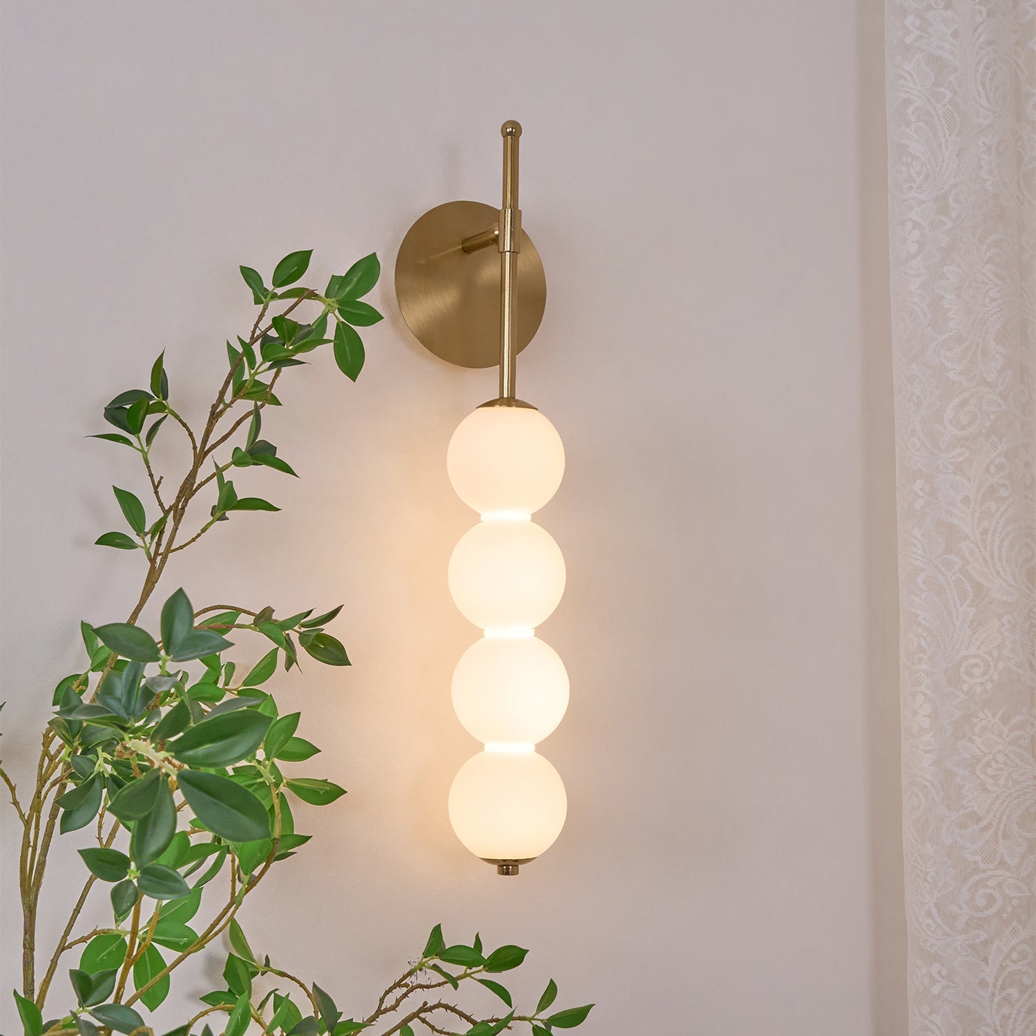 Abacus Wall Lamp | Iron, Metal, Glass | Gold