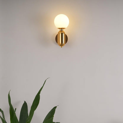 Kade Wall Light | Metal Frame & Glass | White/Black/Gold
