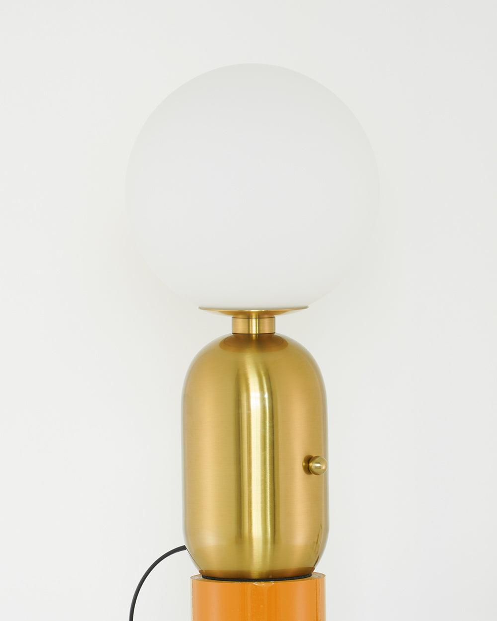 Kade Table Lamp | Blown Glass & Metal | Gold, White, or Black Base