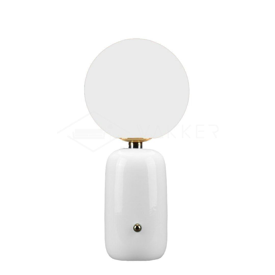 Kade Table Lamp | Blown Glass & Metal | Gold, White, or Black Base