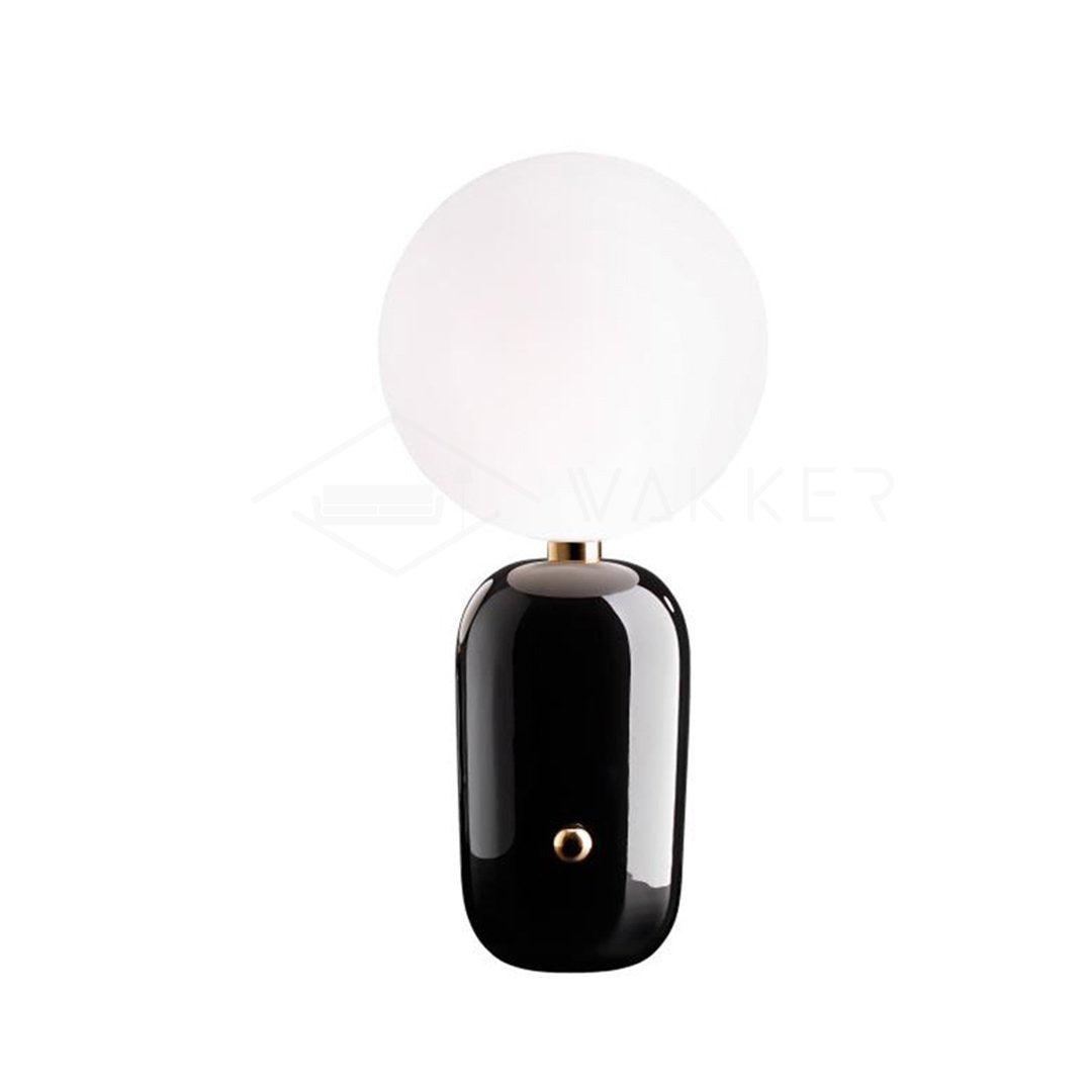 Kade Table Lamp | Blown Glass & Metal | Gold, White, or Black Base