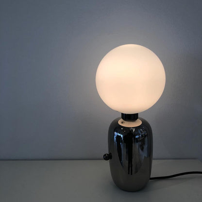 Kade Table Lamp | Blown Glass & Metal | Gold, White, or Black Base
