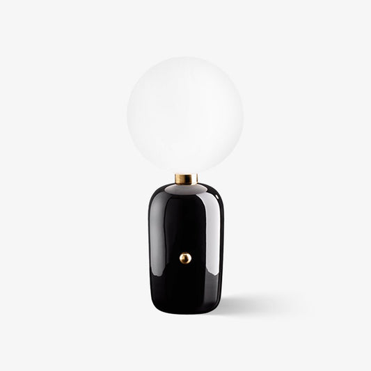 Kade Table Lamp | Blown Glass & Metal | Gold, White, or Black Base