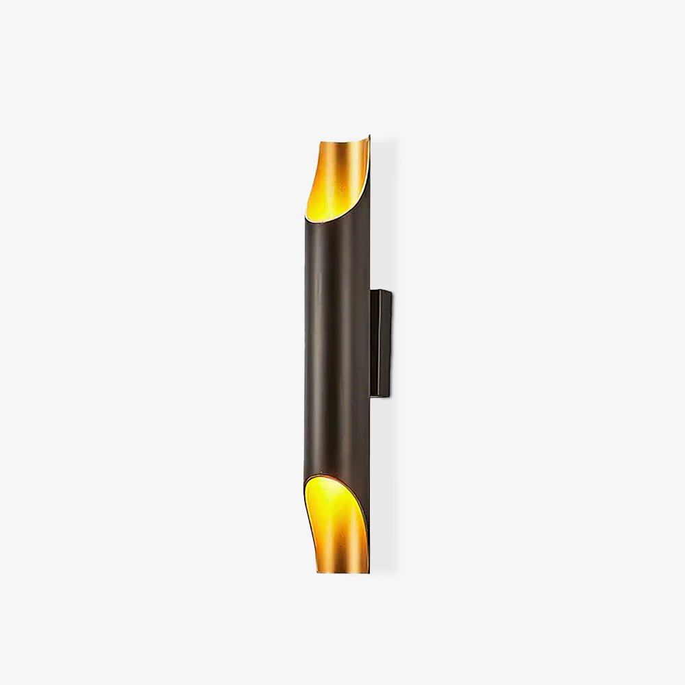Abigali Straight Wall Lamp | Metal, Iron, Aluminum | Black & Gold, White & Gold