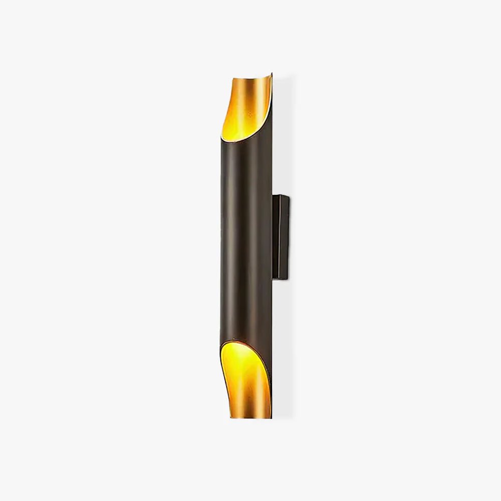 Abigali Straight Wall Lamp | Metal, Iron, Aluminum | Black & Gold, White & Gold