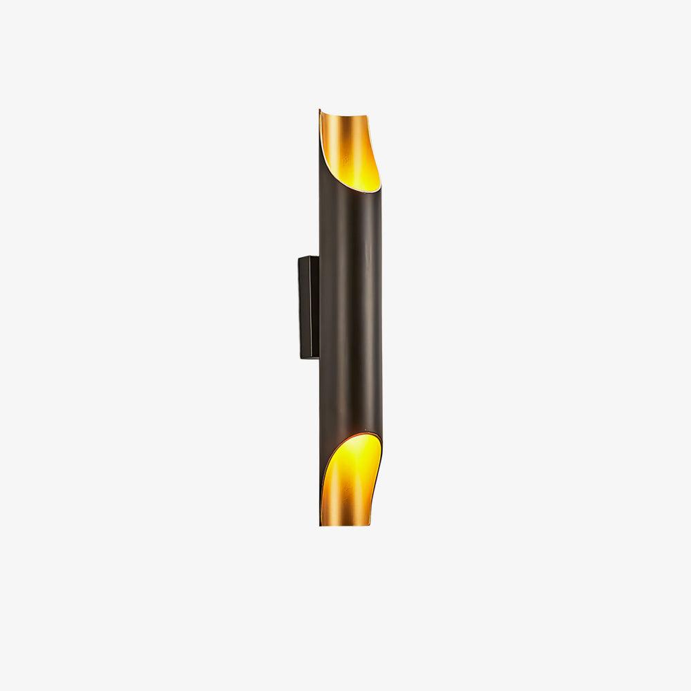 Abigali Straight Wall Lamp | Metal, Iron, Aluminum | Black & Gold, White & Gold