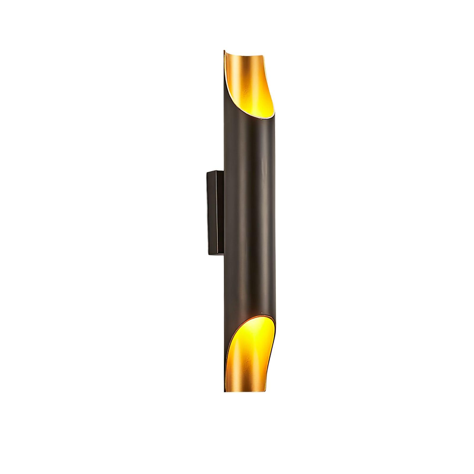 Abigali Straight Wall Lamp | Metal, Iron, Aluminum | Black & Gold, White & Gold