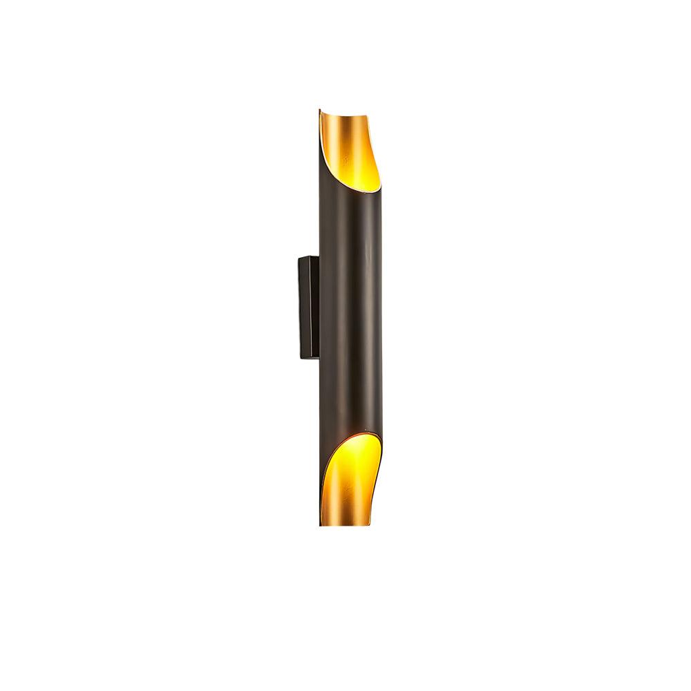 Abigali Straight Wall Lamp | Metal, Iron, Aluminum | Black & Gold, White & Gold