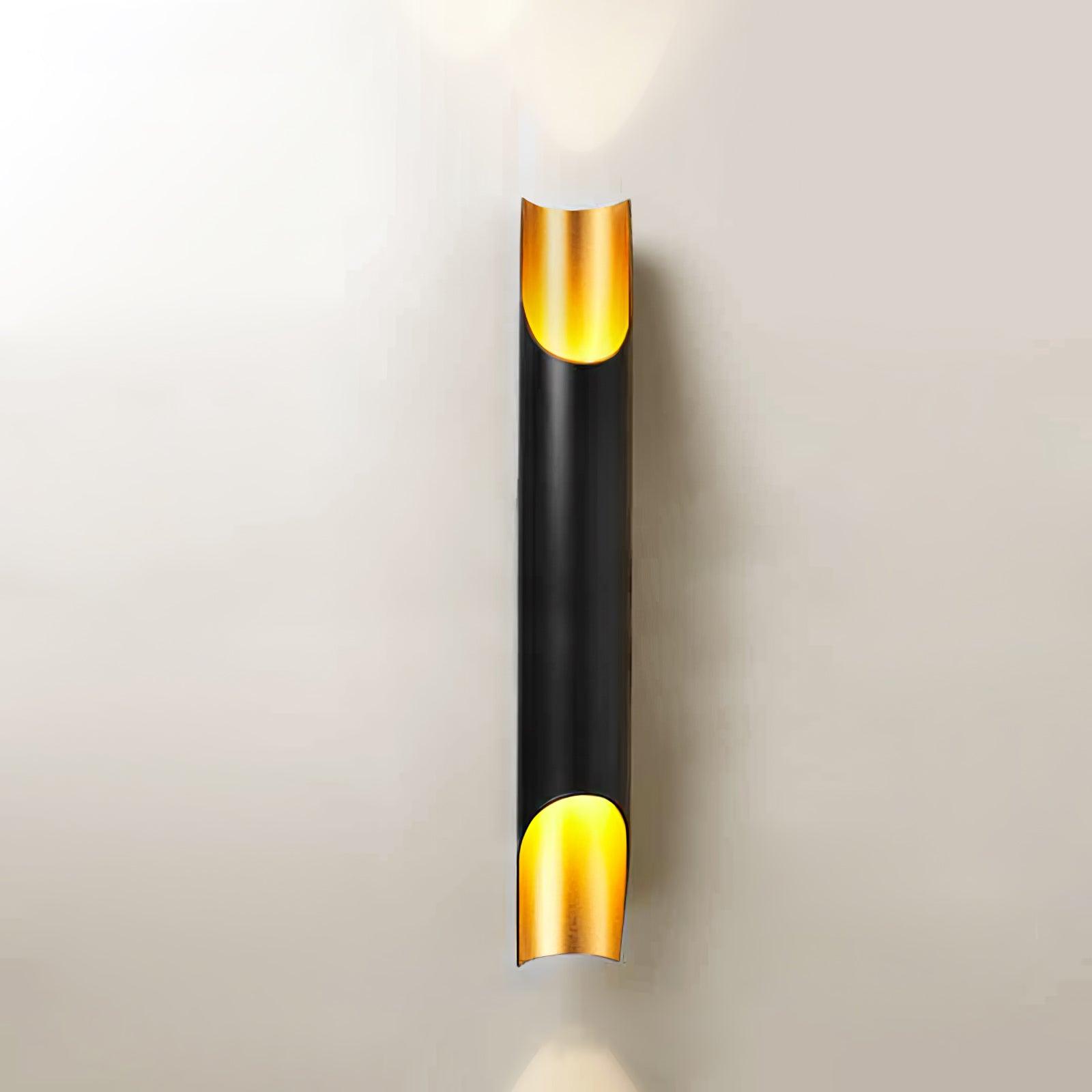 Abigali Straight Wall Lamp | Metal, Iron, Aluminum | Black & Gold, White & Gold