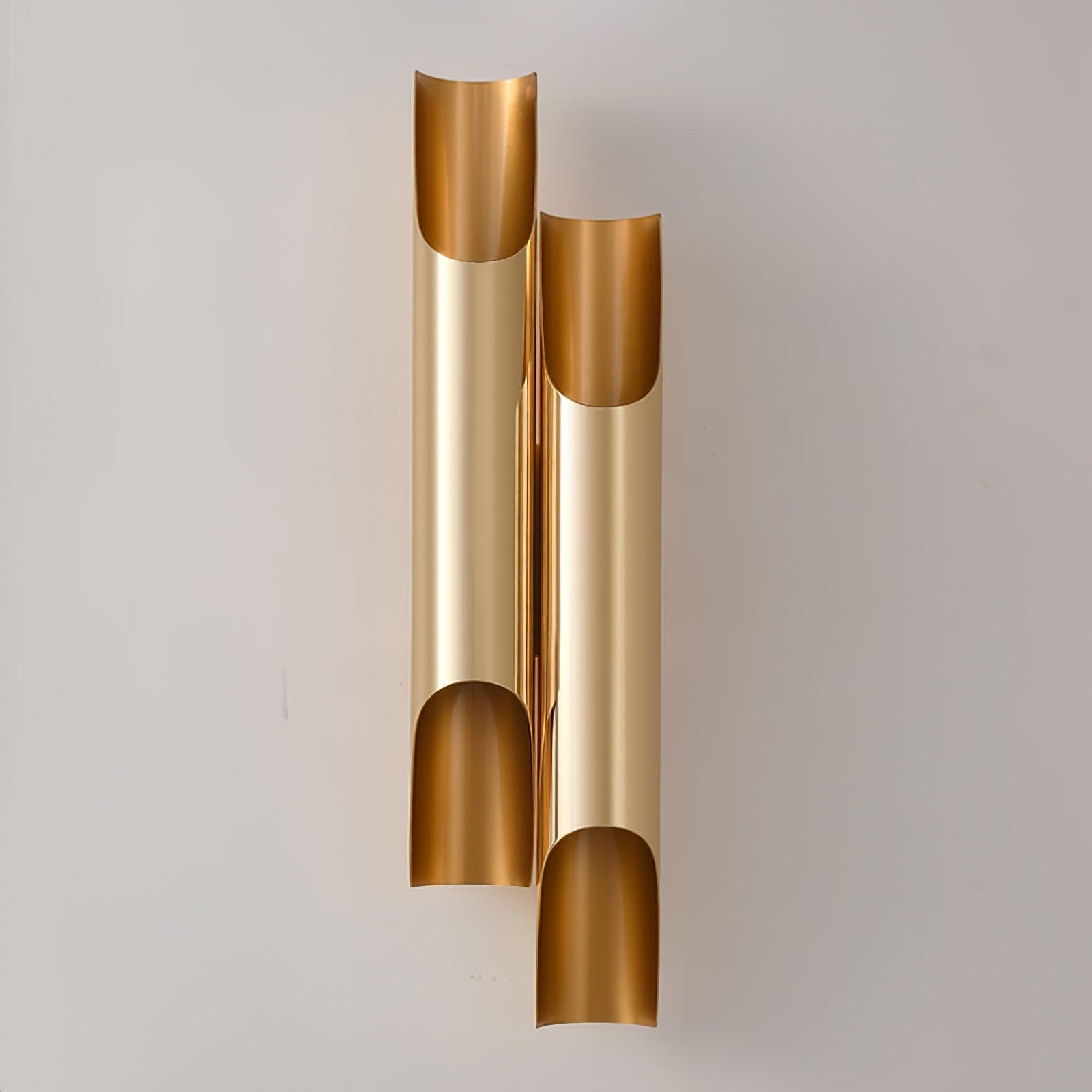 Abigali Straight Wall Lamp | Metal, Iron, Aluminum | Black & Gold, White & Gold