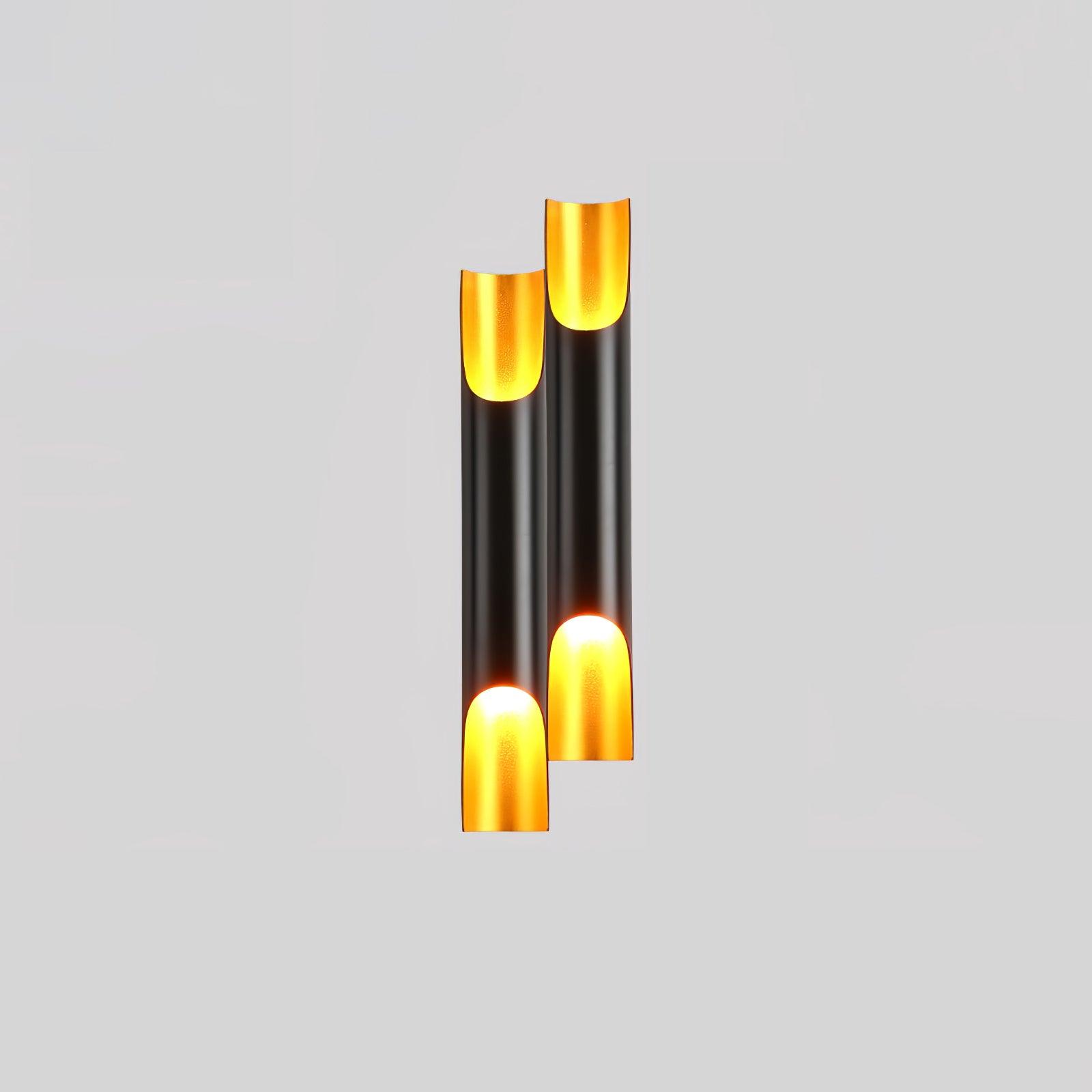 Abigali Straight Wall Lamp | Metal, Iron, Aluminum | Black & Gold, White & Gold