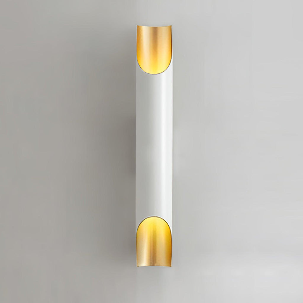 Abigali Straight Wall Lamp | Metal, Iron, Aluminum | Black & Gold, White & Gold