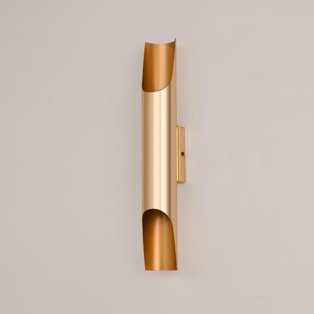Abigali Straight Wall Lamp | Metal, Iron, Aluminum | Black & Gold, White & Gold