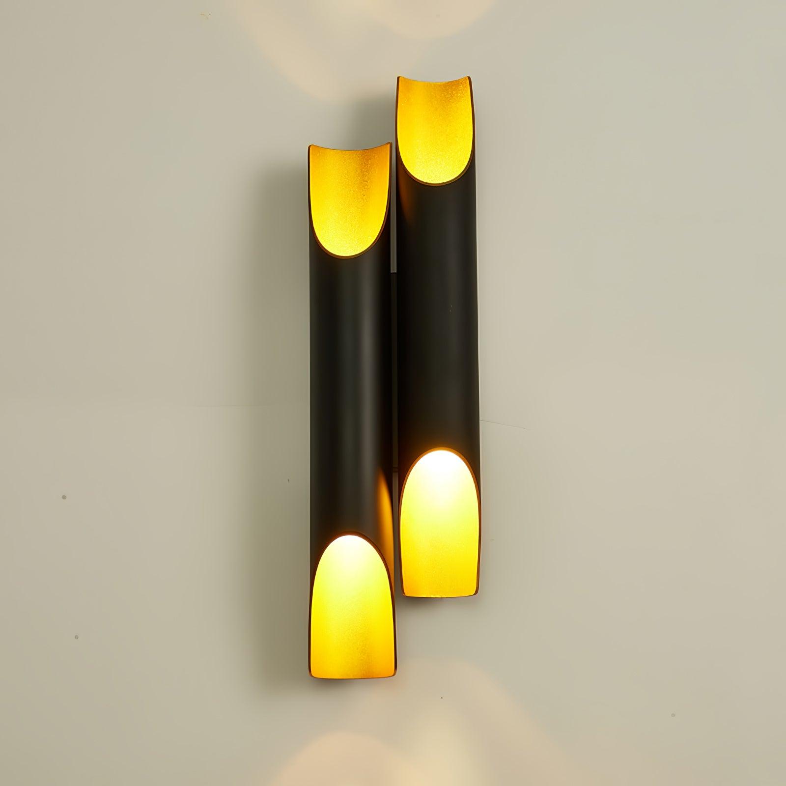 Abigali Straight Wall Lamp | Metal, Iron, Aluminum | Black & Gold, White & Gold