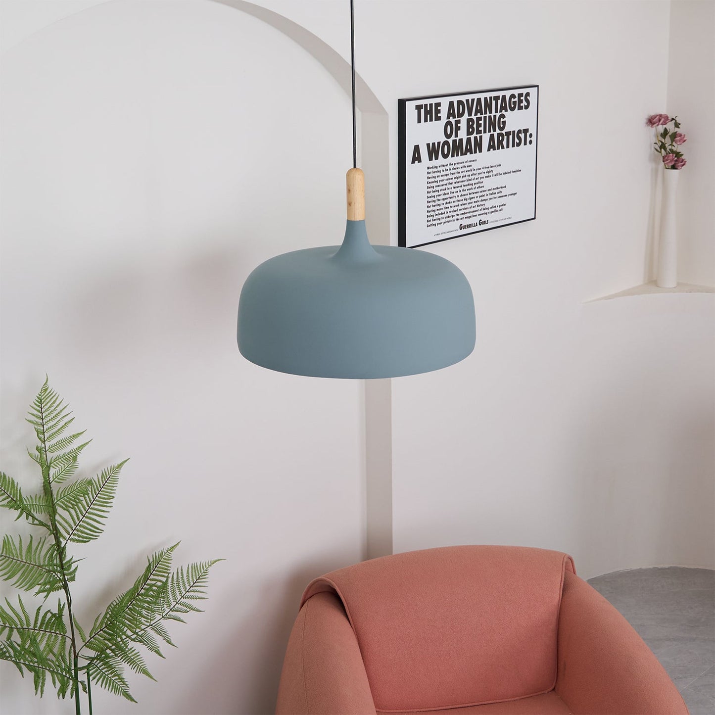 Acorn Pendant Light | Zinc Alloy & Wood | Multiple Colors