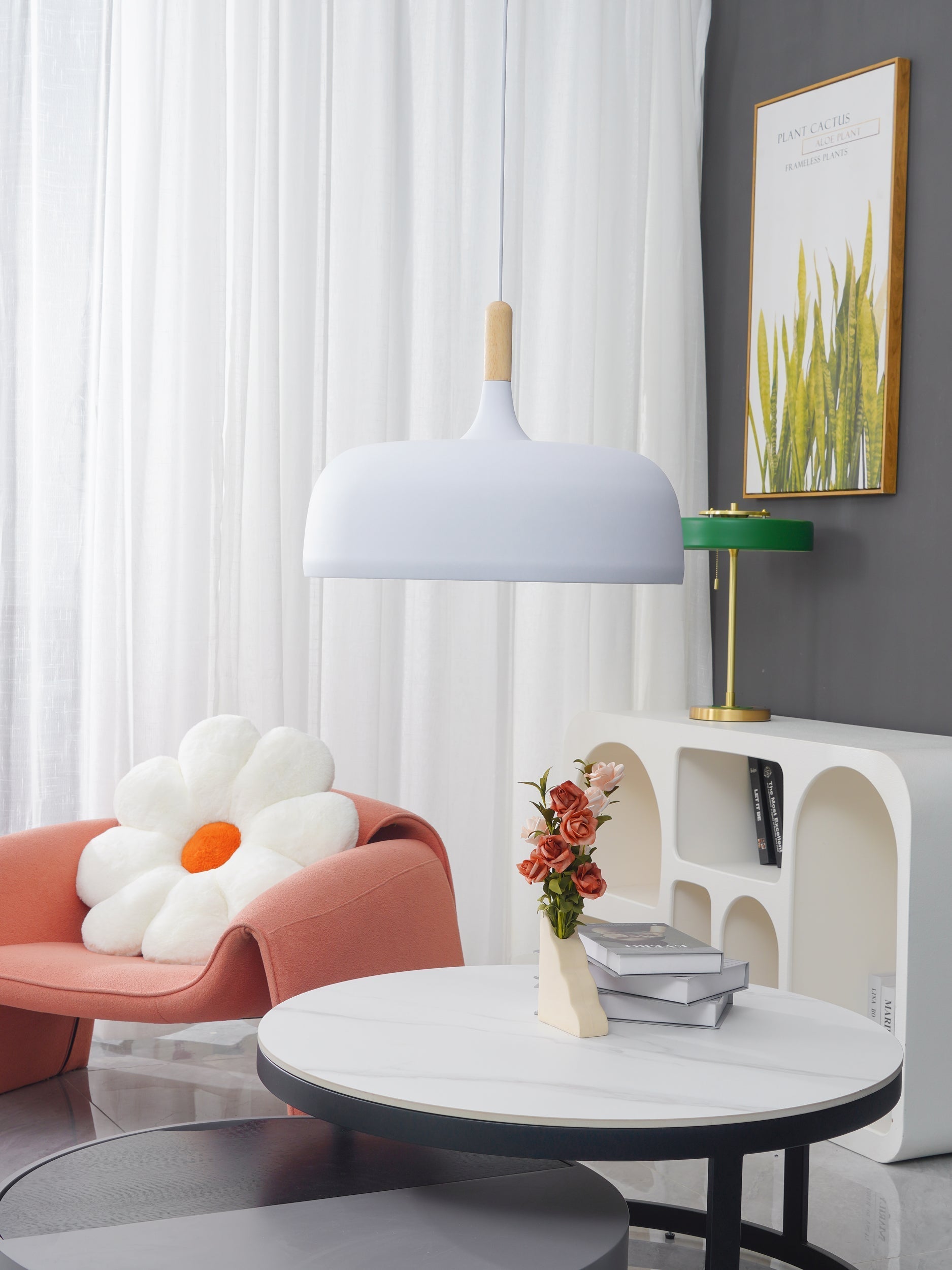 Acorn Pendant Light | Zinc Alloy & Wood | Multiple Colors