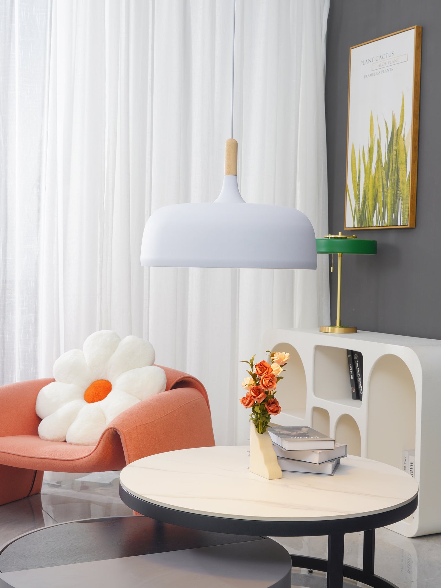 Acorn Pendant Light | Zinc Alloy & Wood | Multiple Colors