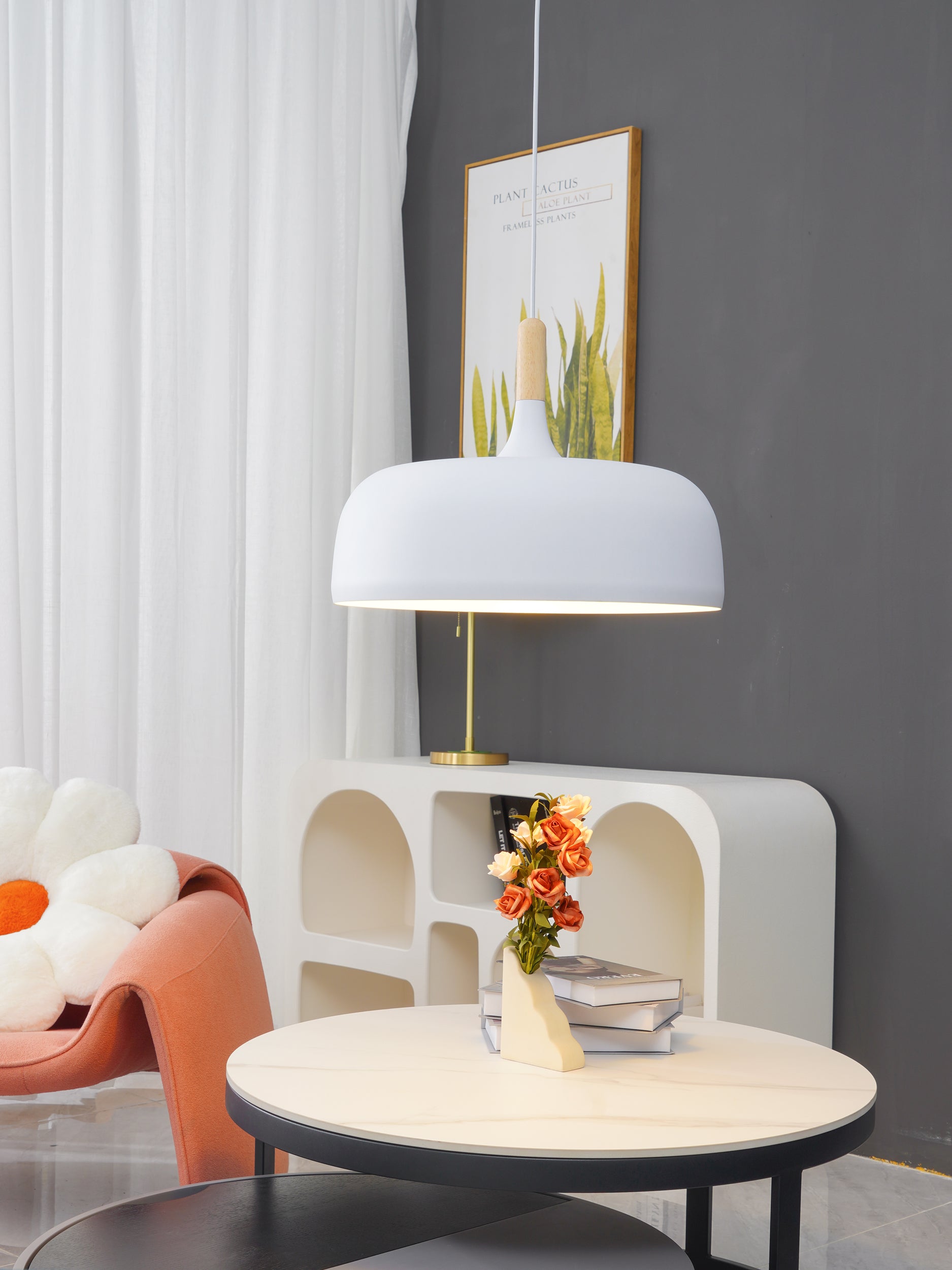Acorn Pendant Light | Zinc Alloy & Wood | Multiple Colors