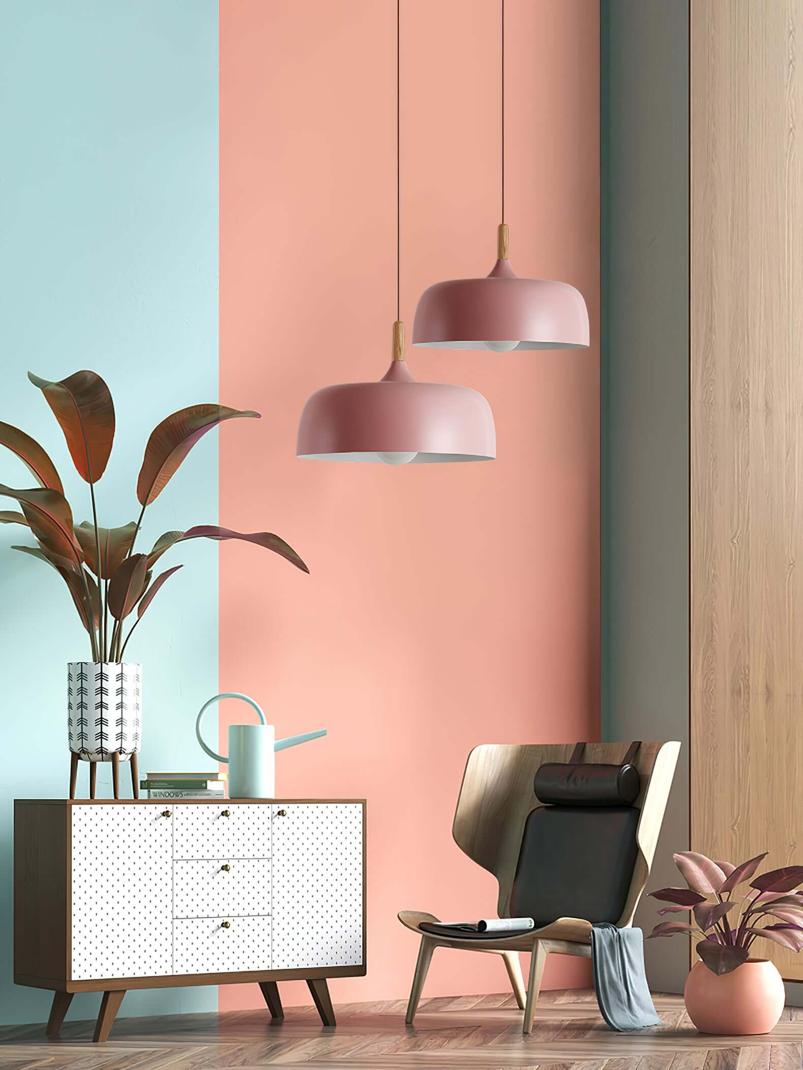 Acorn Pendant Light | Zinc Alloy & Wood | Multiple Colors